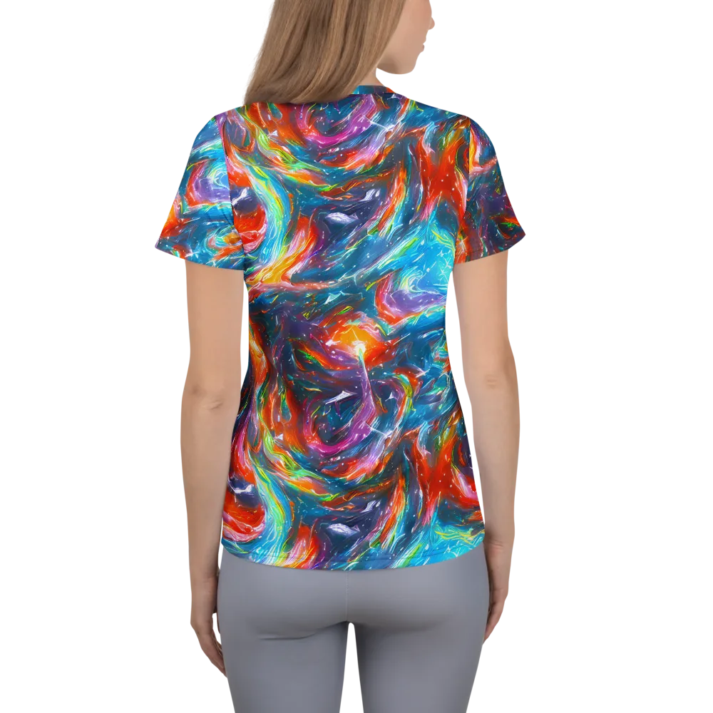 Chromatic Maelstrom on Women's Athletic T-Shirt — Back