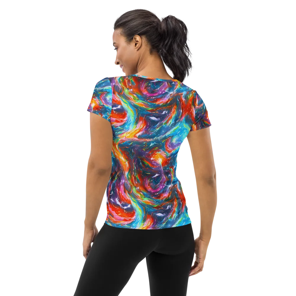 Chromatic Maelstrom on Women's Athletic T-Shirt — Back