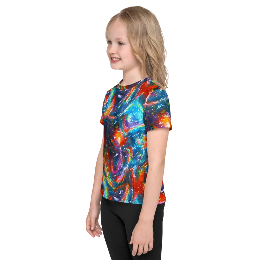 Chromatic Maelstrom on Kids Crew Neck T-Shirt — Left