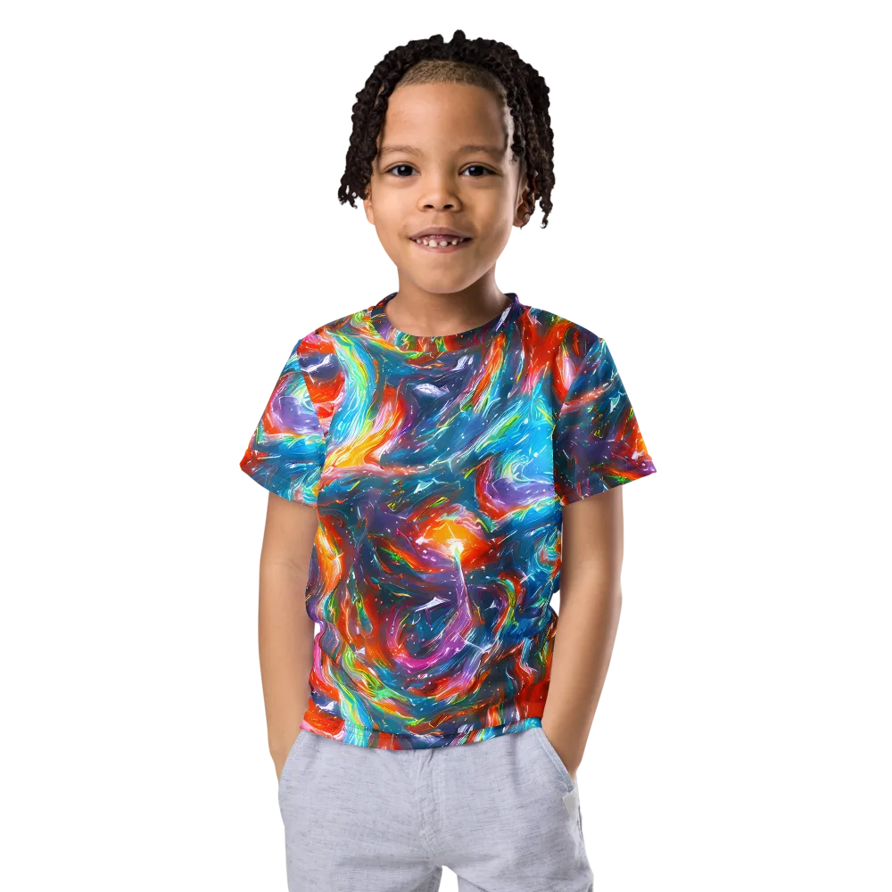 Chromatic Maelstrom on Kids Crew Neck T-Shirt — Front