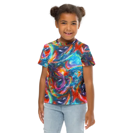 Chromatic Maelstrom on a Kids Crew Neck T-Shirt