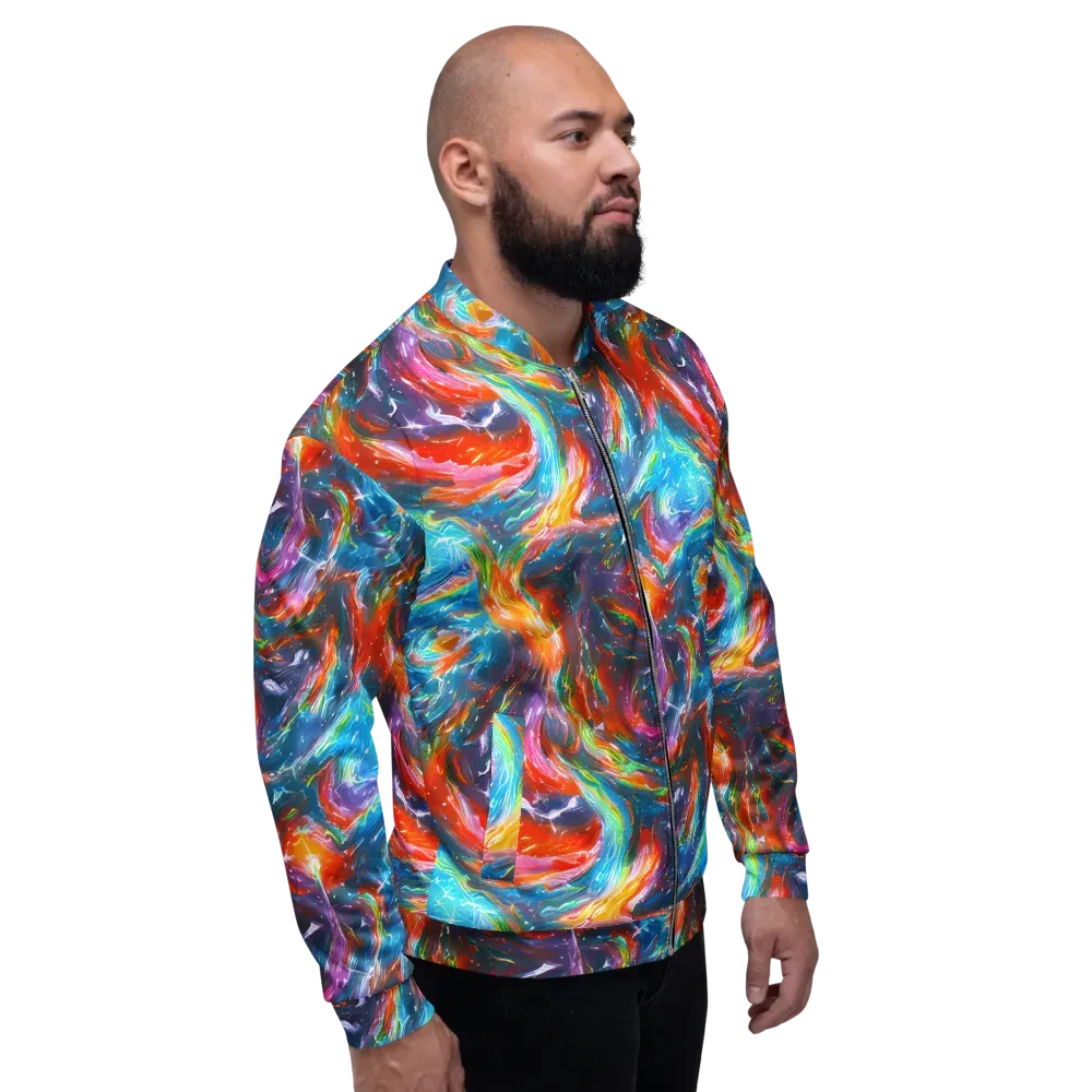Chromatic Maelstrom on Bomber Jacket — Right