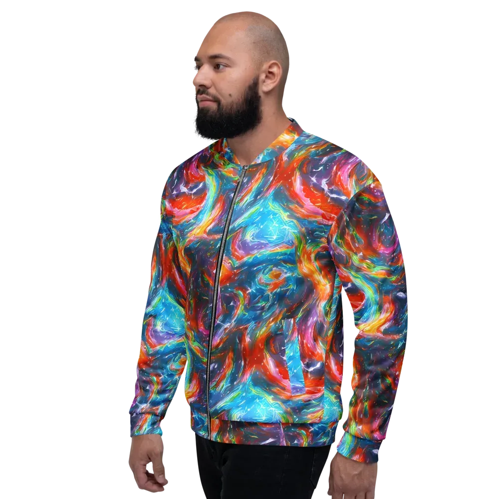 Chromatic Maelstrom on Bomber Jacket — Left