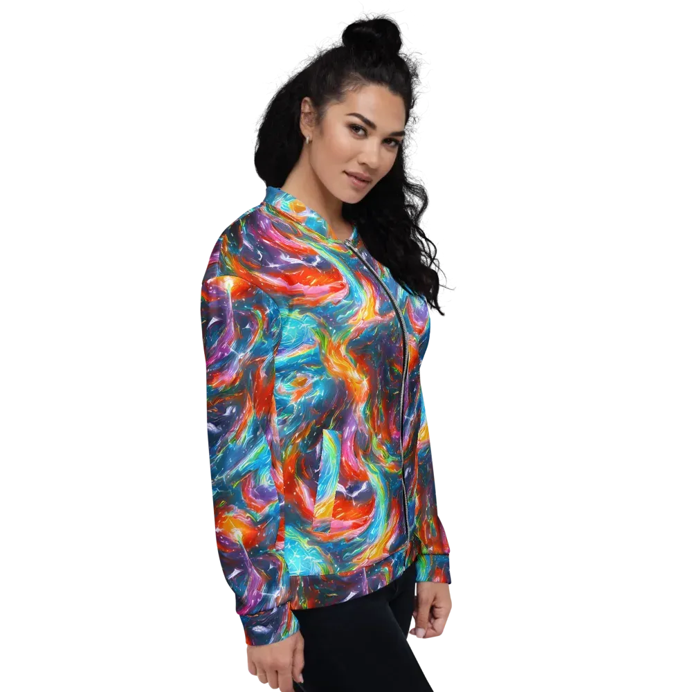 Chromatic Maelstrom on Bomber Jacket — Right
