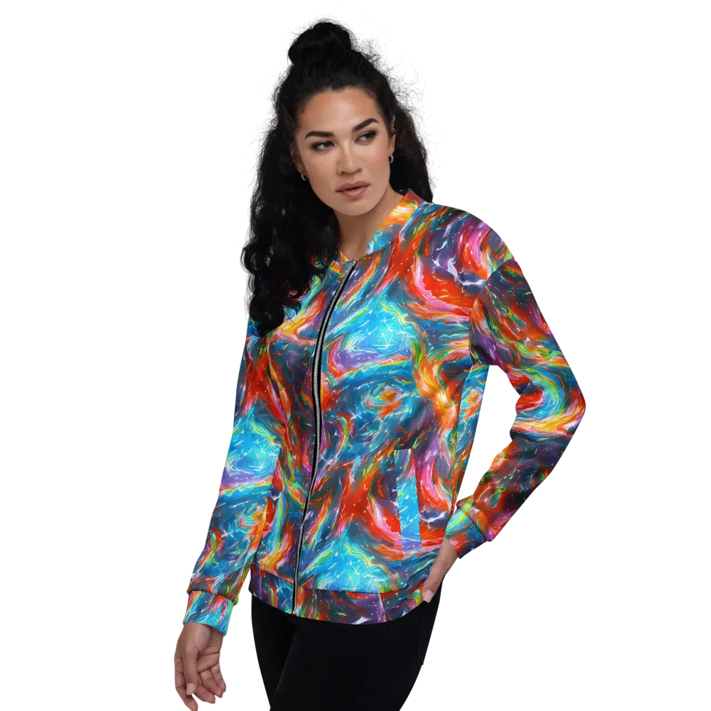 Chromatic Maelstrom on Bomber Jacket — Left