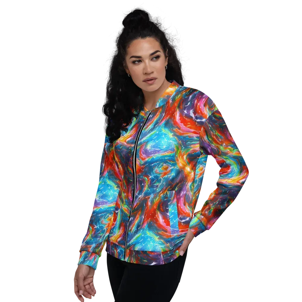Chromatic Maelstrom on Bomber Jacket — Left