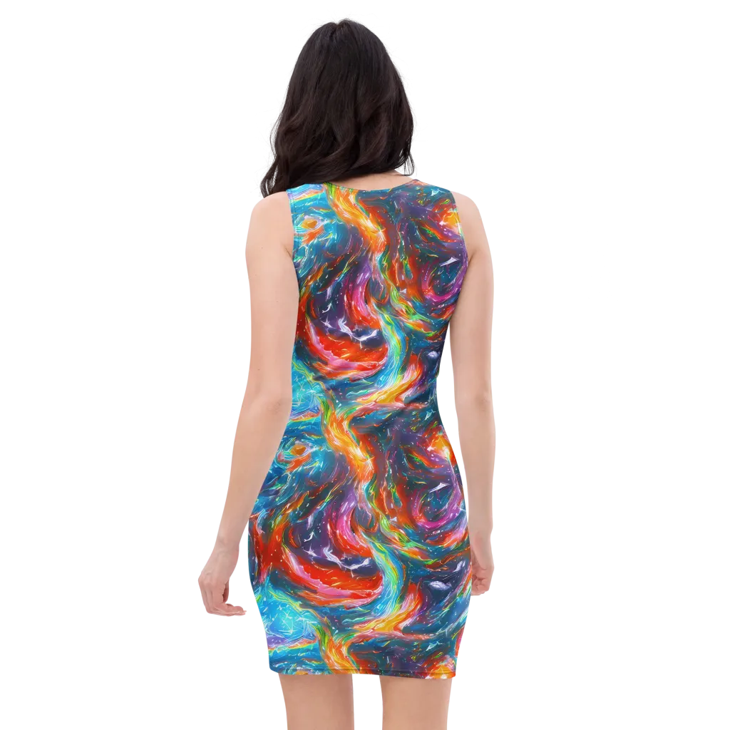 Chromatic Maelstrom on Bodycon Dress — Back