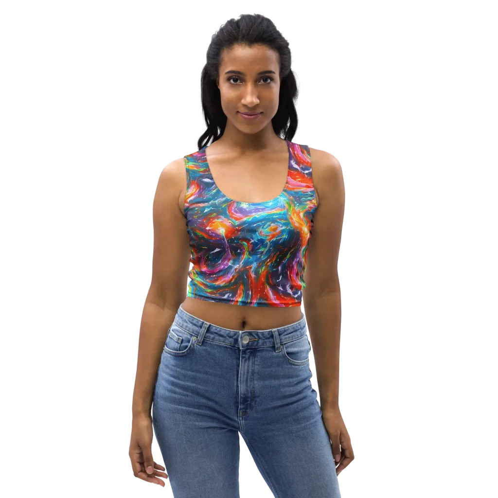 Chromatic Maelstrom on Crop Top — Front