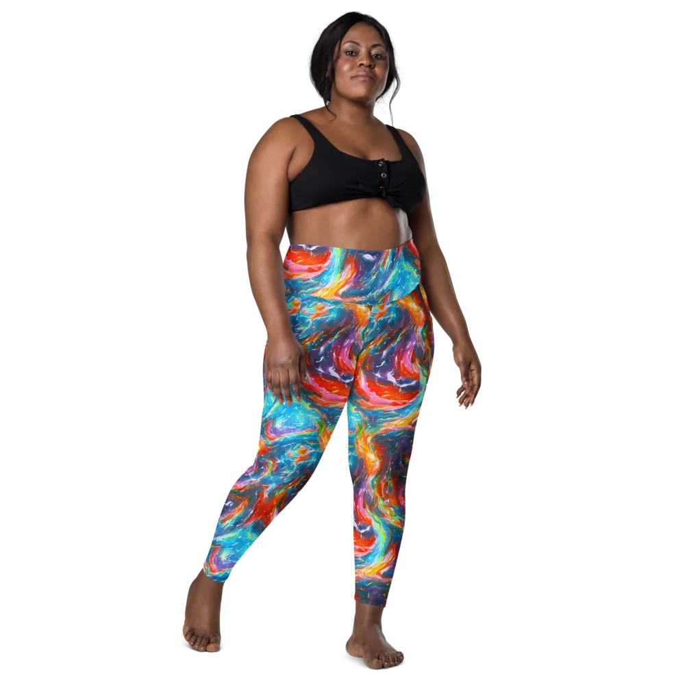 Chromatic Maelstrom on Leggings with Pockets — Front
