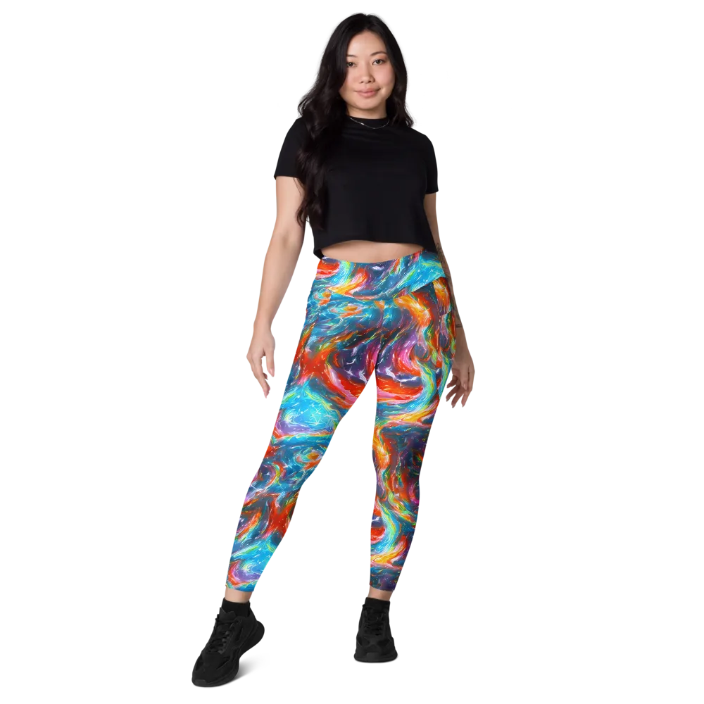 Chromatic Maelstrom on Leggings with Pockets — Front