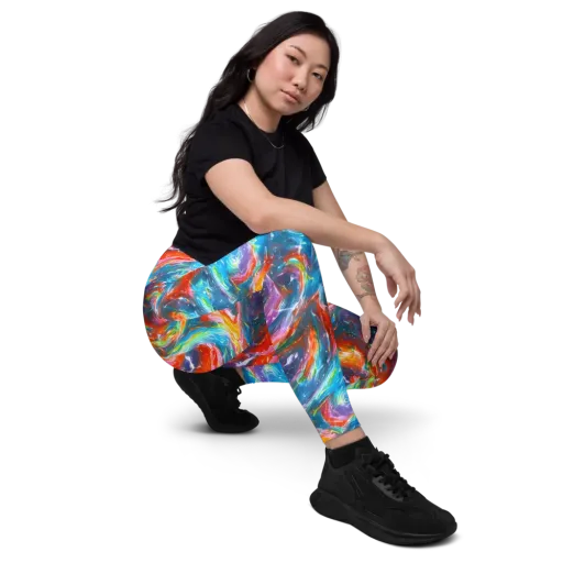 Chromatic Maelstrom on a Leggings with Pockets