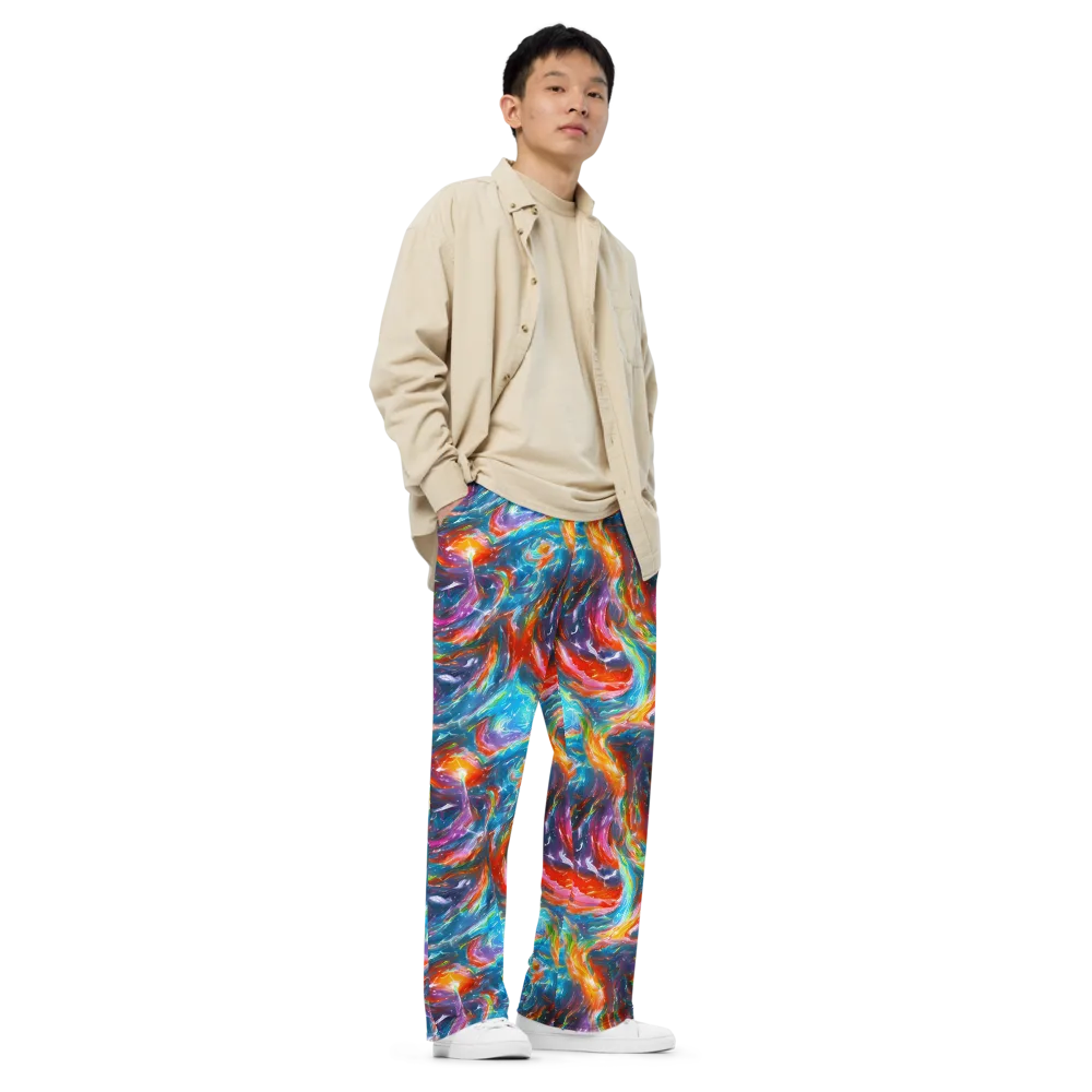 Chromatic Maelstrom on Wide-Leg Pants — Right Front