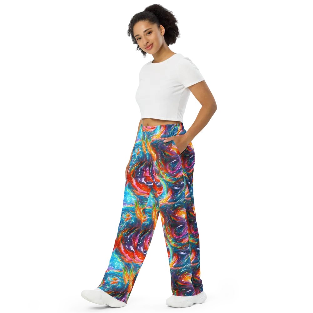Chromatic Maelstrom on Wide-Leg Pants — Left Front