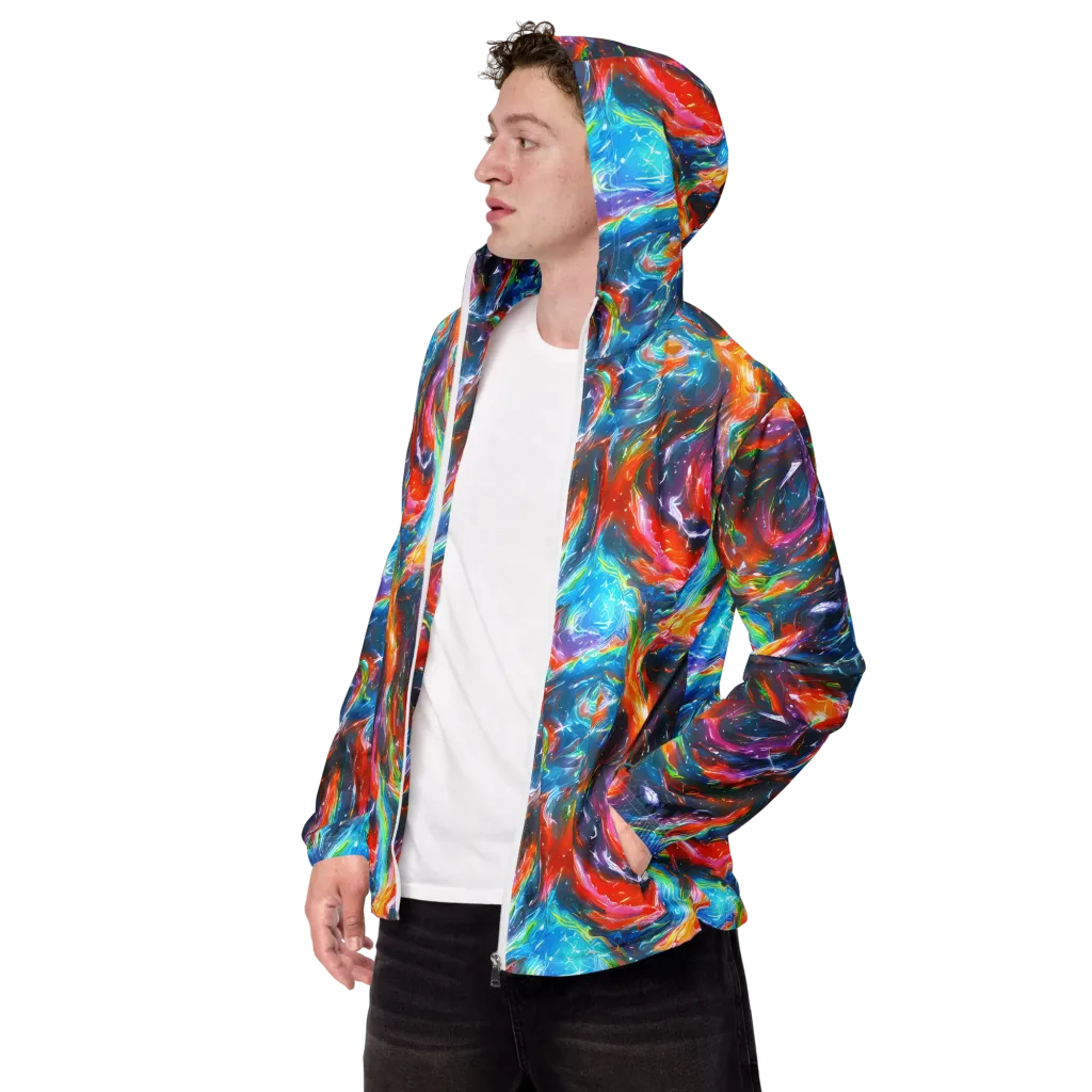 Chromatic Maelstrom on Men's Windbreaker — Left Front
