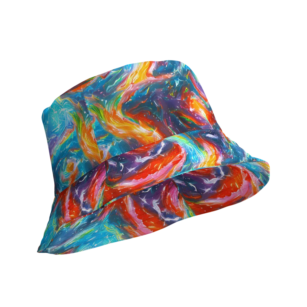 Chromatic Maelstrom on Reversible Bucket Hat — Product details Outside