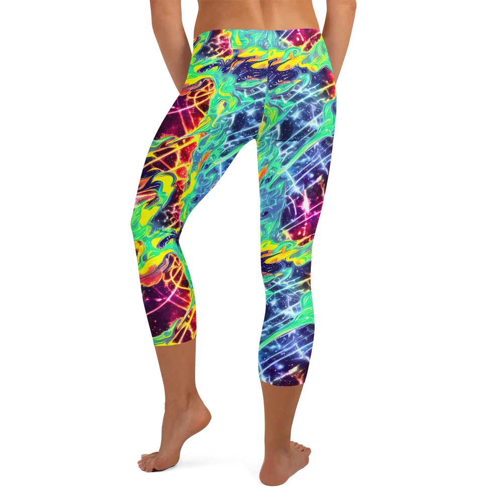 Stellar Vortex on Capri Leggings — Back