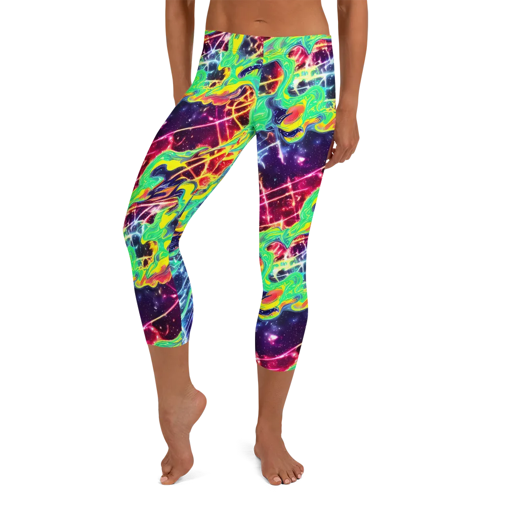 Stellar Vortex on Capri Leggings — Front