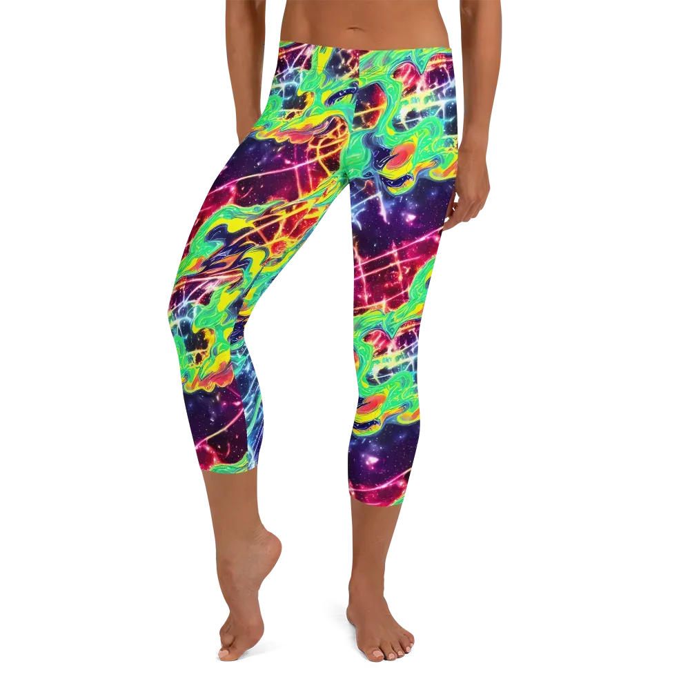 Stellar Vortex on Capri Leggings — Front