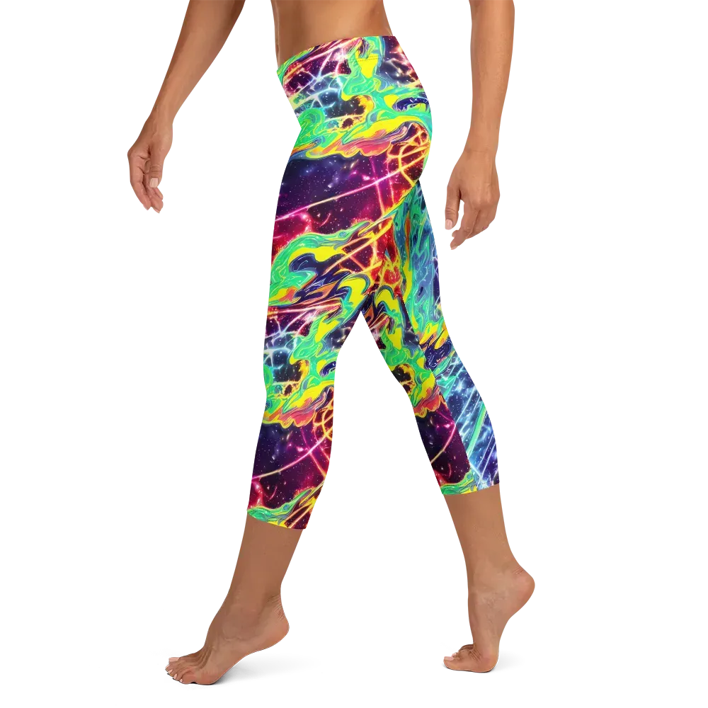 Stellar Vortex on Capri Leggings — Left