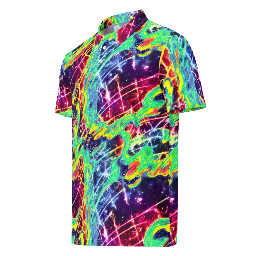 Stellar Vortex on Men's Slim Fit Polo Shirt — Left Front