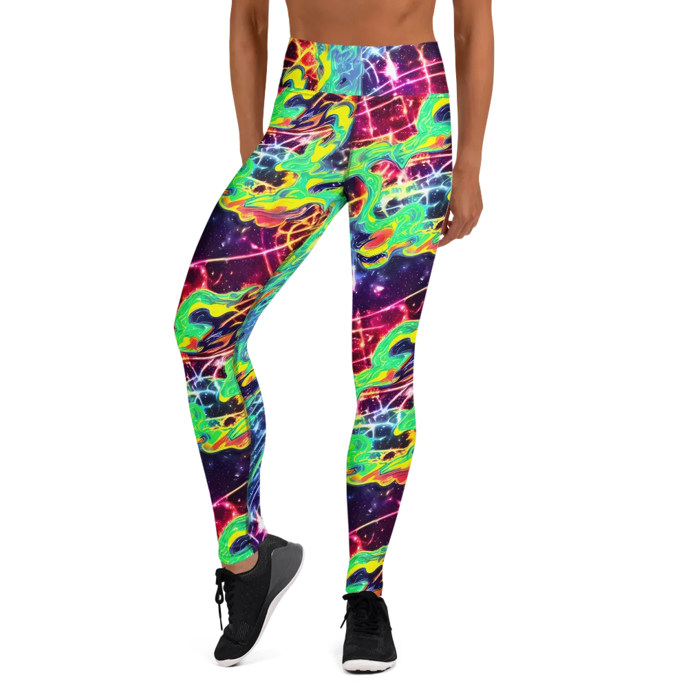 Stellar Vortex on Yoga Leggings — Front
