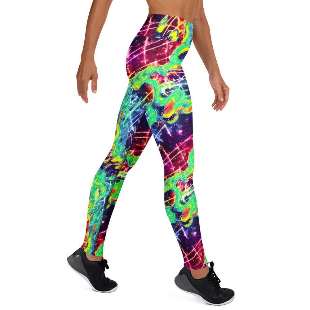 Stellar Vortex on Yoga Leggings — Right