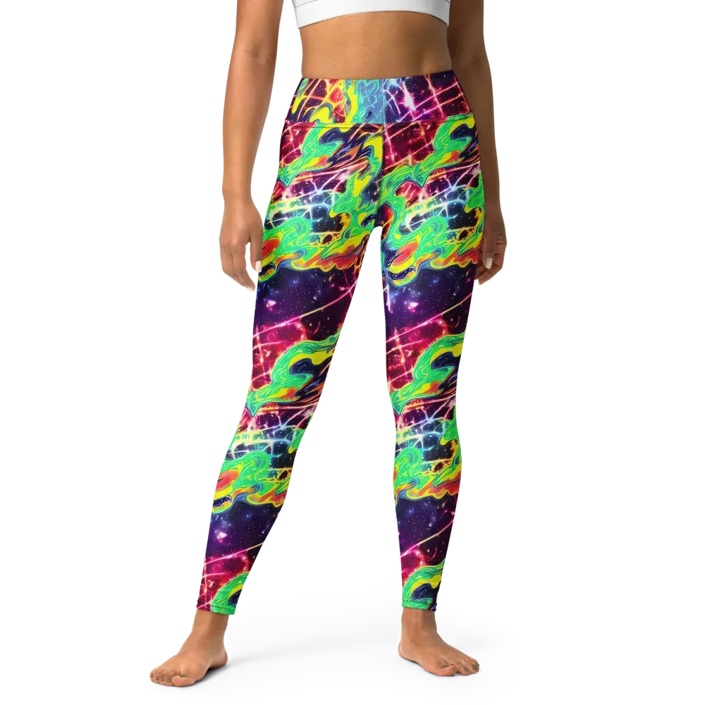 Stellar Vortex on Yoga Leggings — Front