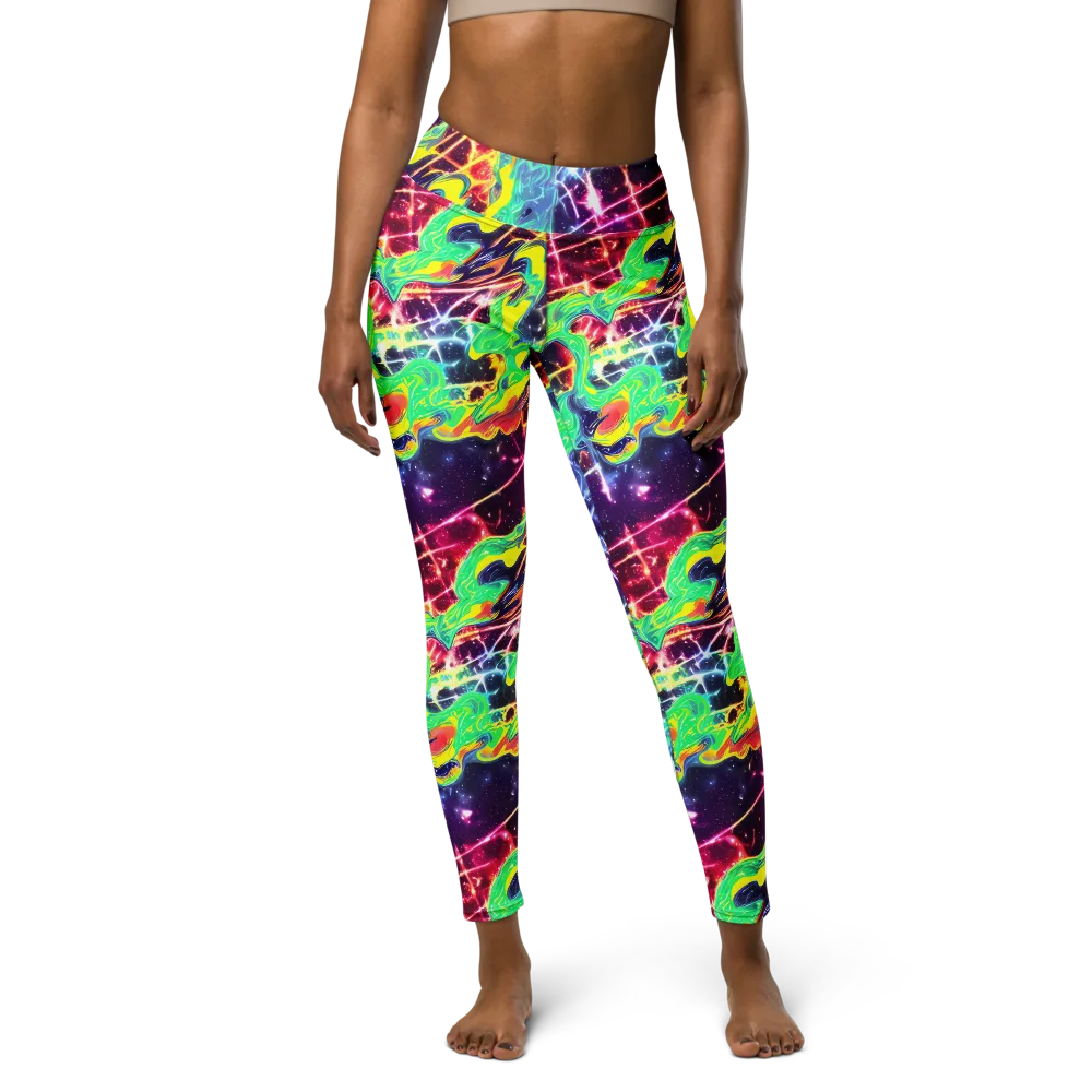 Stellar Vortex on Yoga Leggings — Front