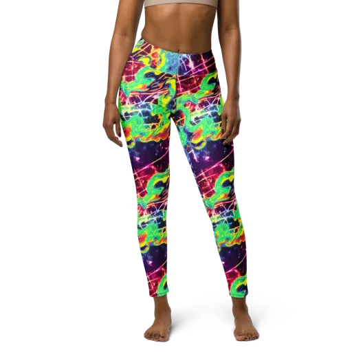 Stellar Vortex on a Yoga Leggings