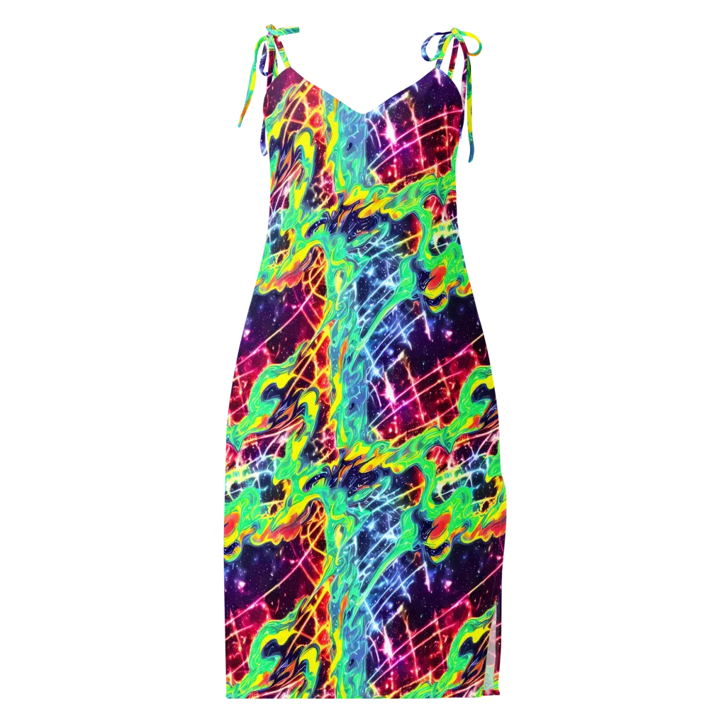 Stellar Vortex on Slip Dress — Front