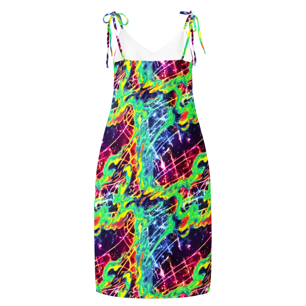 Stellar Vortex on Slip Dress — Back
