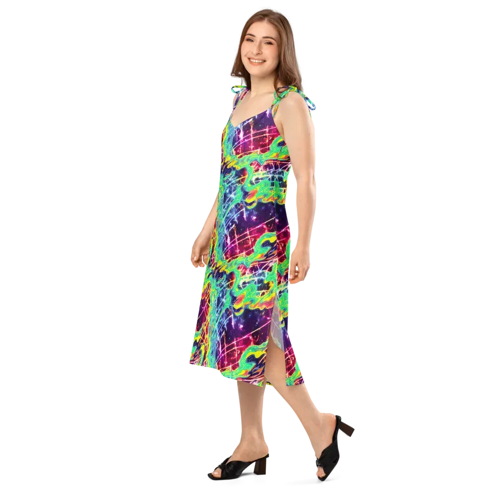 Stellar Vortex on Slip Dress — Left Front