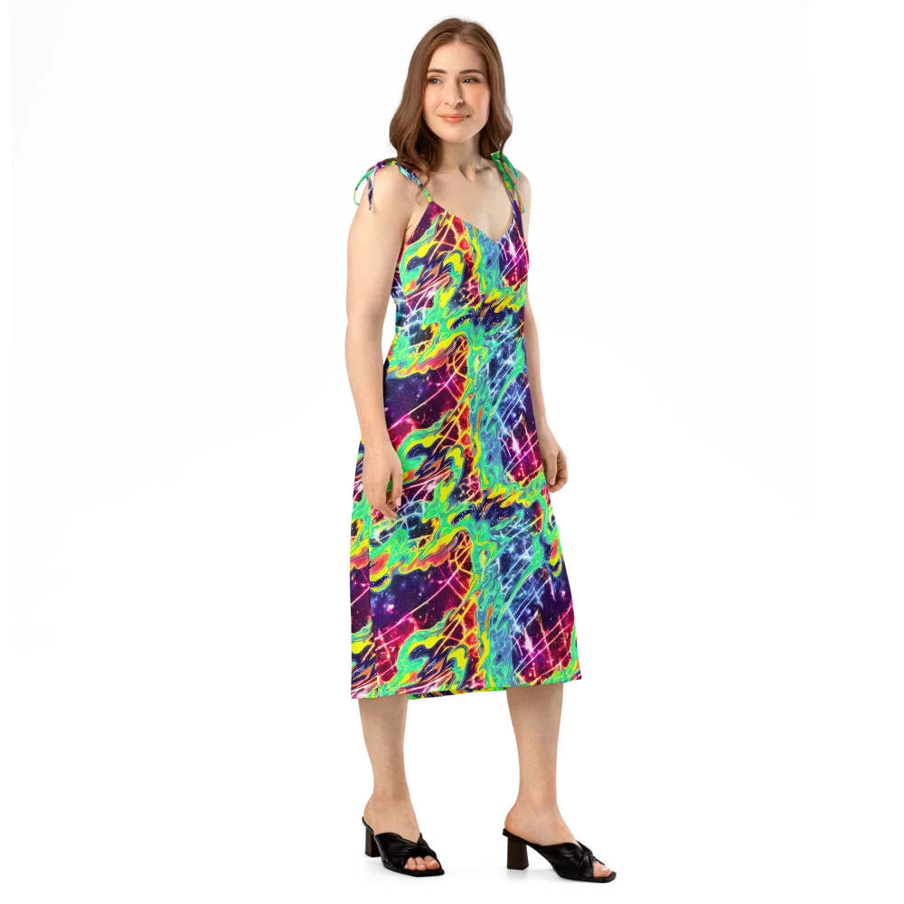 Stellar Vortex on Slip Dress — Right Front