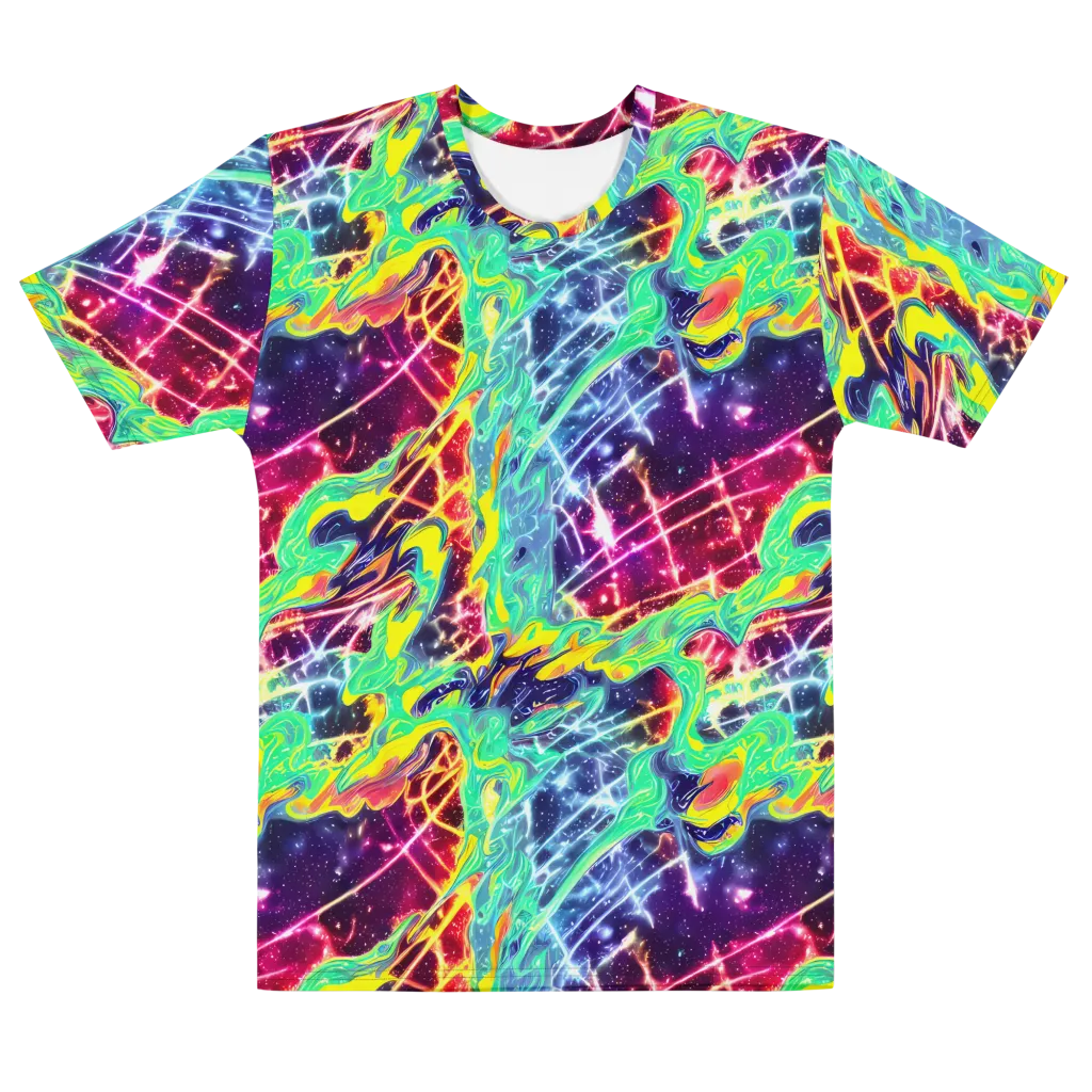 Stellar Vortex on Men's Cotton Crew Neck T-Shirt — Front