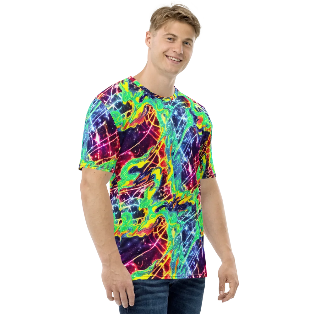 Stellar Vortex on Men's Crew Neck T-Shirt — Right