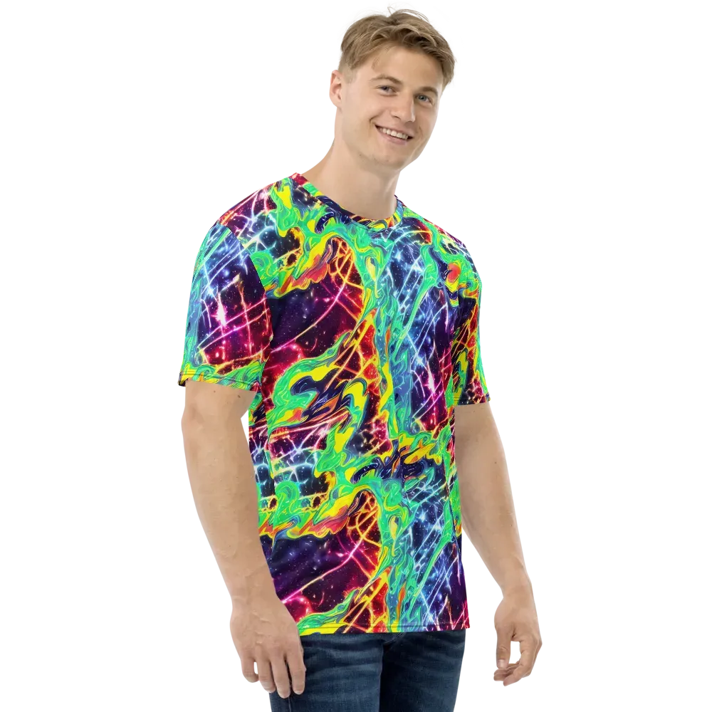 Stellar Vortex on Men's Crew Neck T-Shirt — Right