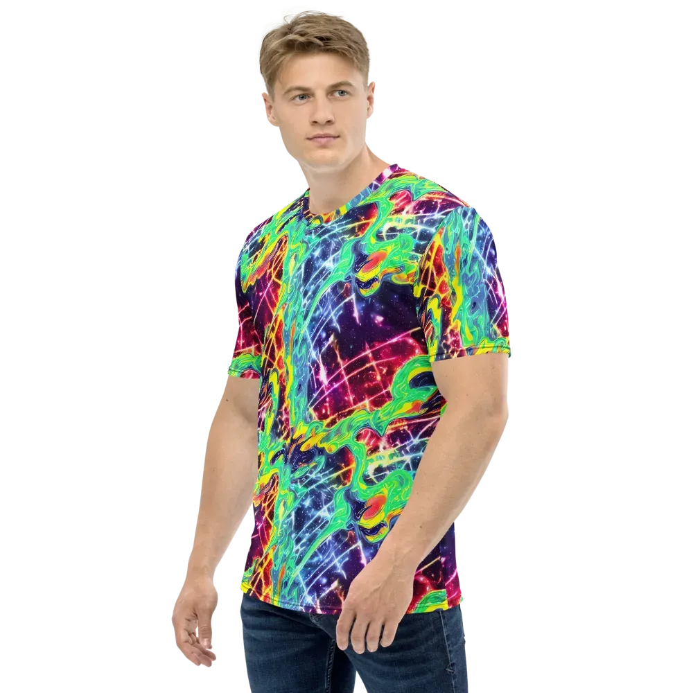 Stellar Vortex on Men's Crew Neck T-Shirt — Left