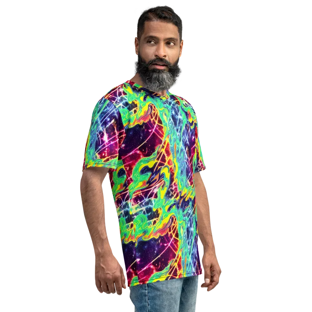 Stellar Vortex on Men's Crew Neck T-Shirt — Right