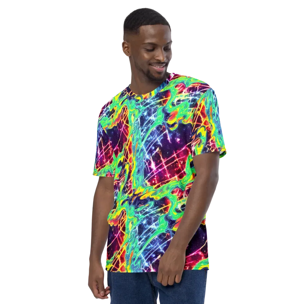 Stellar Vortex on Men's Crew Neck T-Shirt — Left