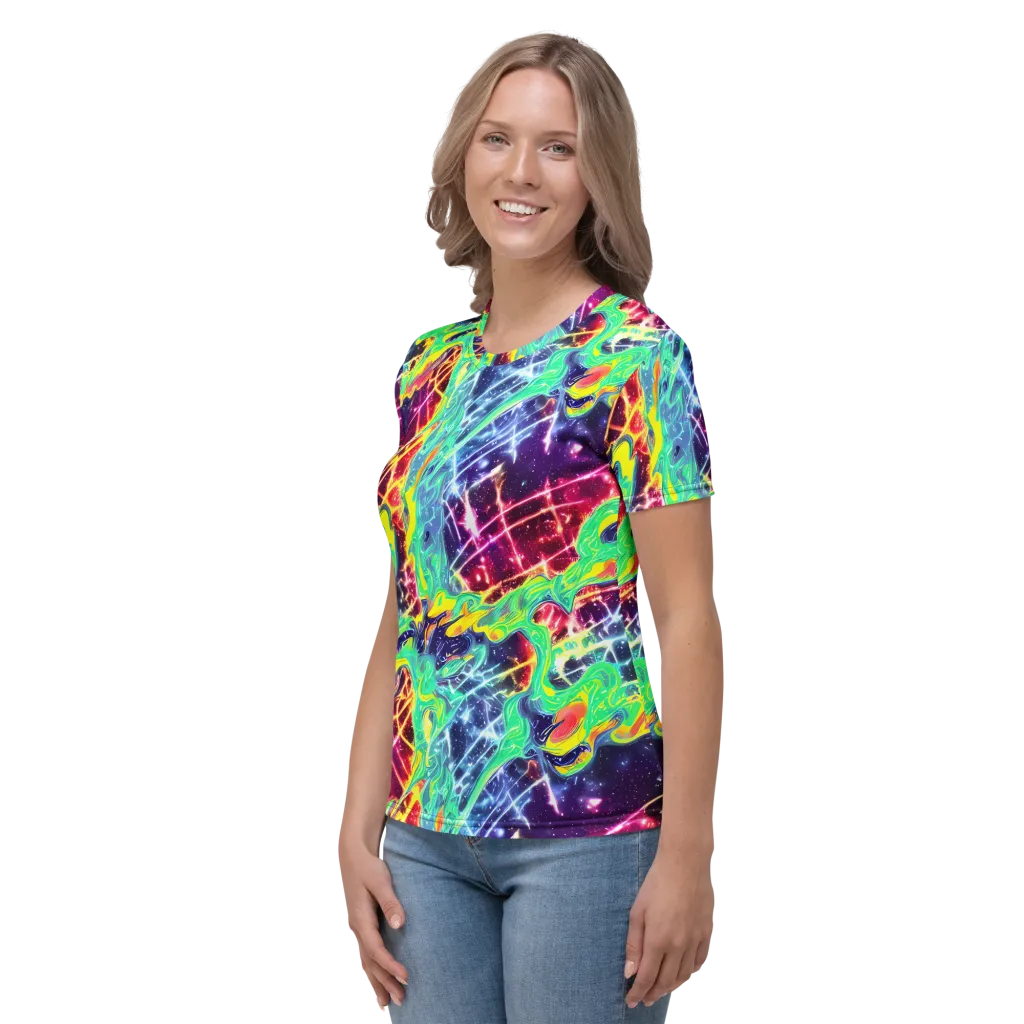 Stellar Vortex on Women's Crew Neck T-Shirt — Left