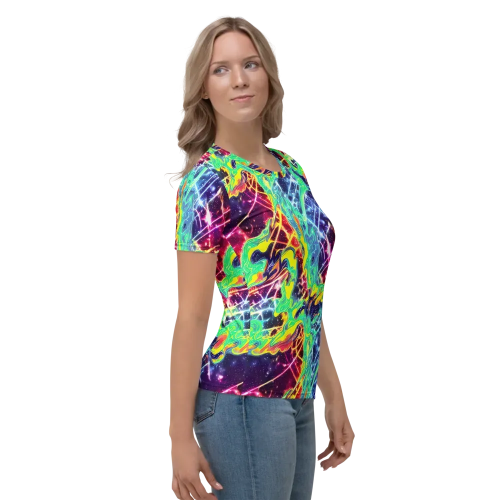 Stellar Vortex on Women's Crew Neck T-Shirt — Right