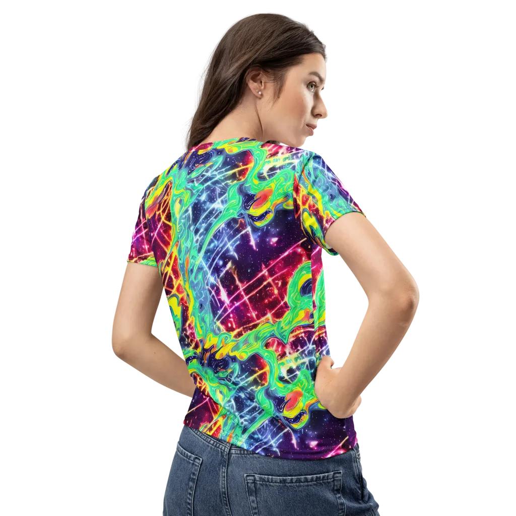 Stellar Vortex on Women's Crew Neck T-Shirt — Back