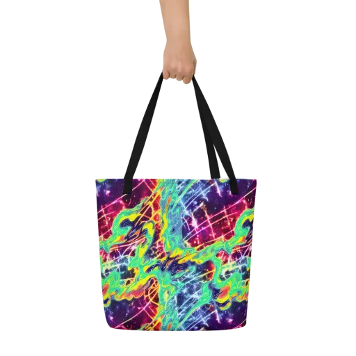 Stellar Vortex on a Large Tote Bag W/ Pocket