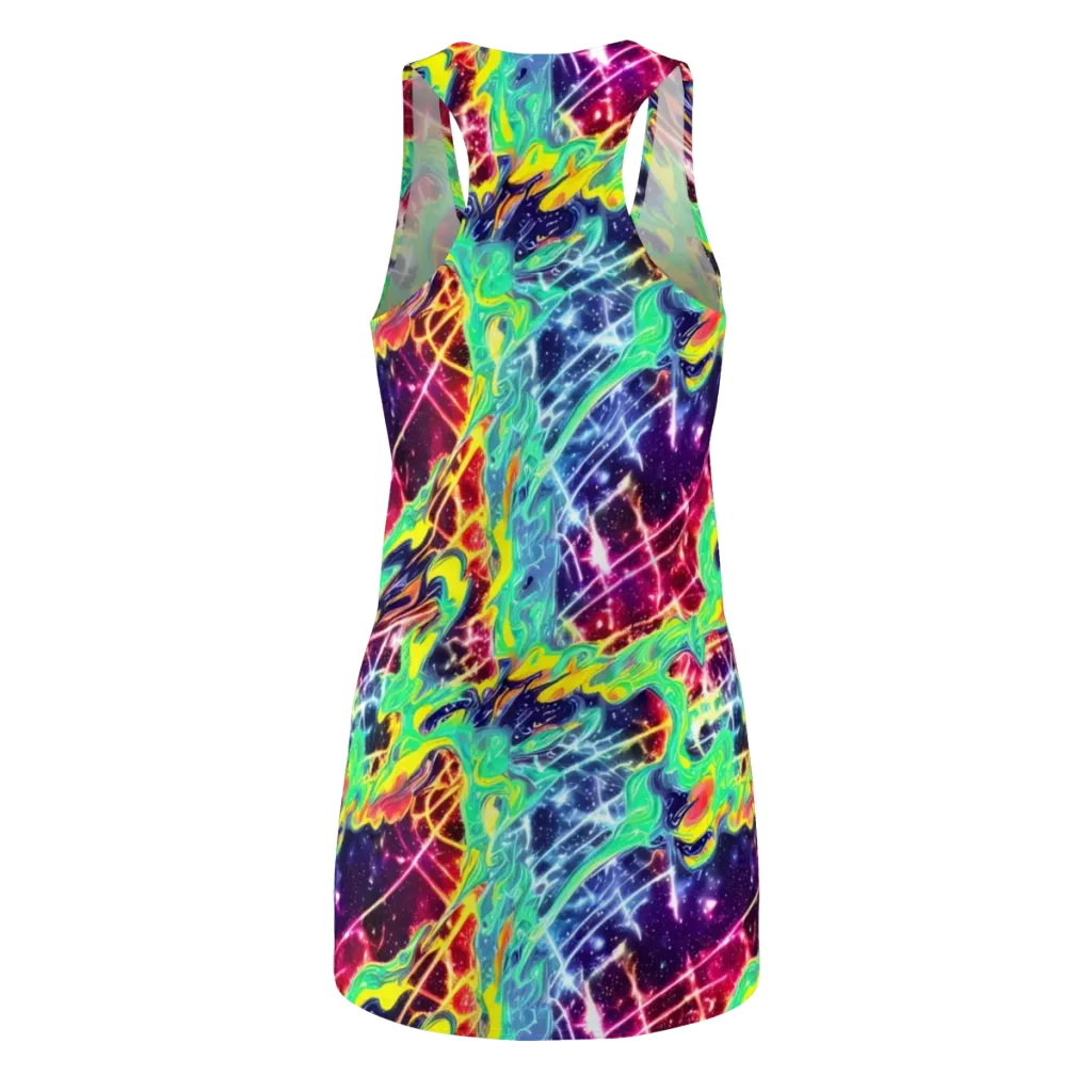 Stellar Vortex on Racerback Dress — Back