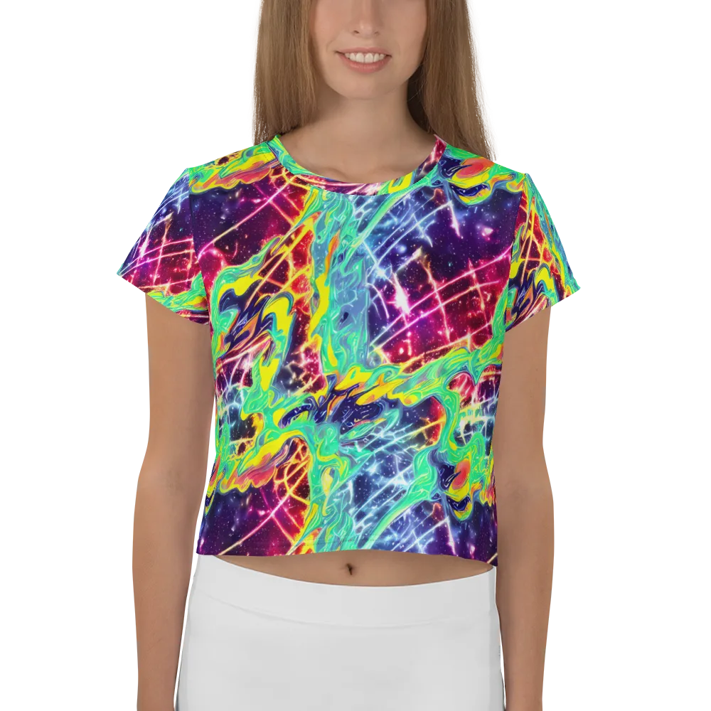 Stellar Vortex on Crop Tee — Front