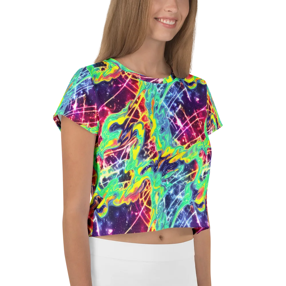 Stellar Vortex on Crop Tee — Right
