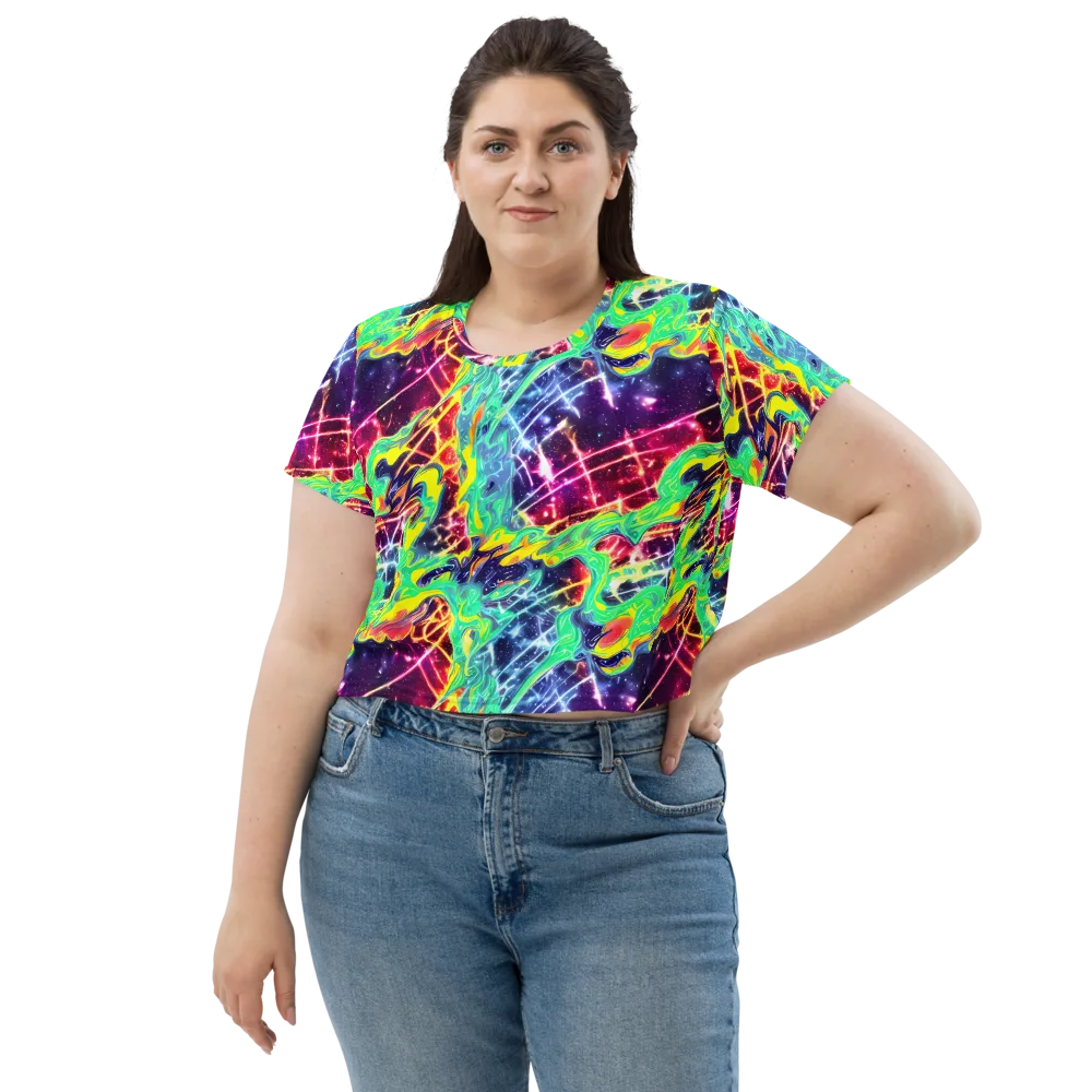 Stellar Vortex on Crop Tee — Front