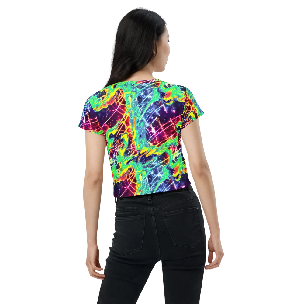 Stellar Vortex on Crop Tee — Back