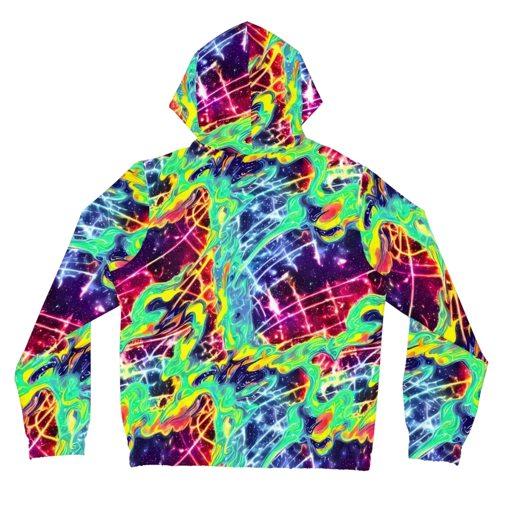 Stellar Vortex on Women's Full-Zip Hoodie — Back