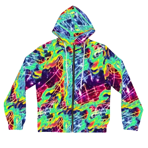 Stellar Vortex on a Women's Full-Zip Hoodie